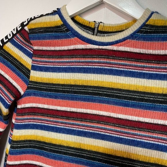 Hannah Banana NWT Striped Sweater Dress Flutter Sleeve Size 12 - Picture 13 of 17